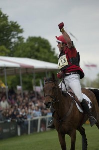 Finishing the XC at Badminton, 2010