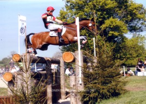 Flying round the cross-country at Badminton, 2007