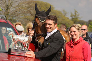 Paul & Georgina with Inonothing after his win at Badminton 2010