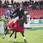Paul and Mannie celebrate after winning the Badminton Horse Trials in 2010